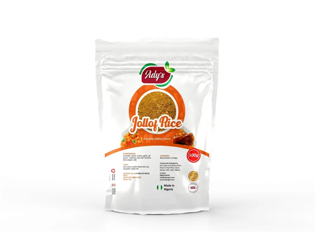 Ady’s Jollof Mix Seasoning – Jumbo pack 500g