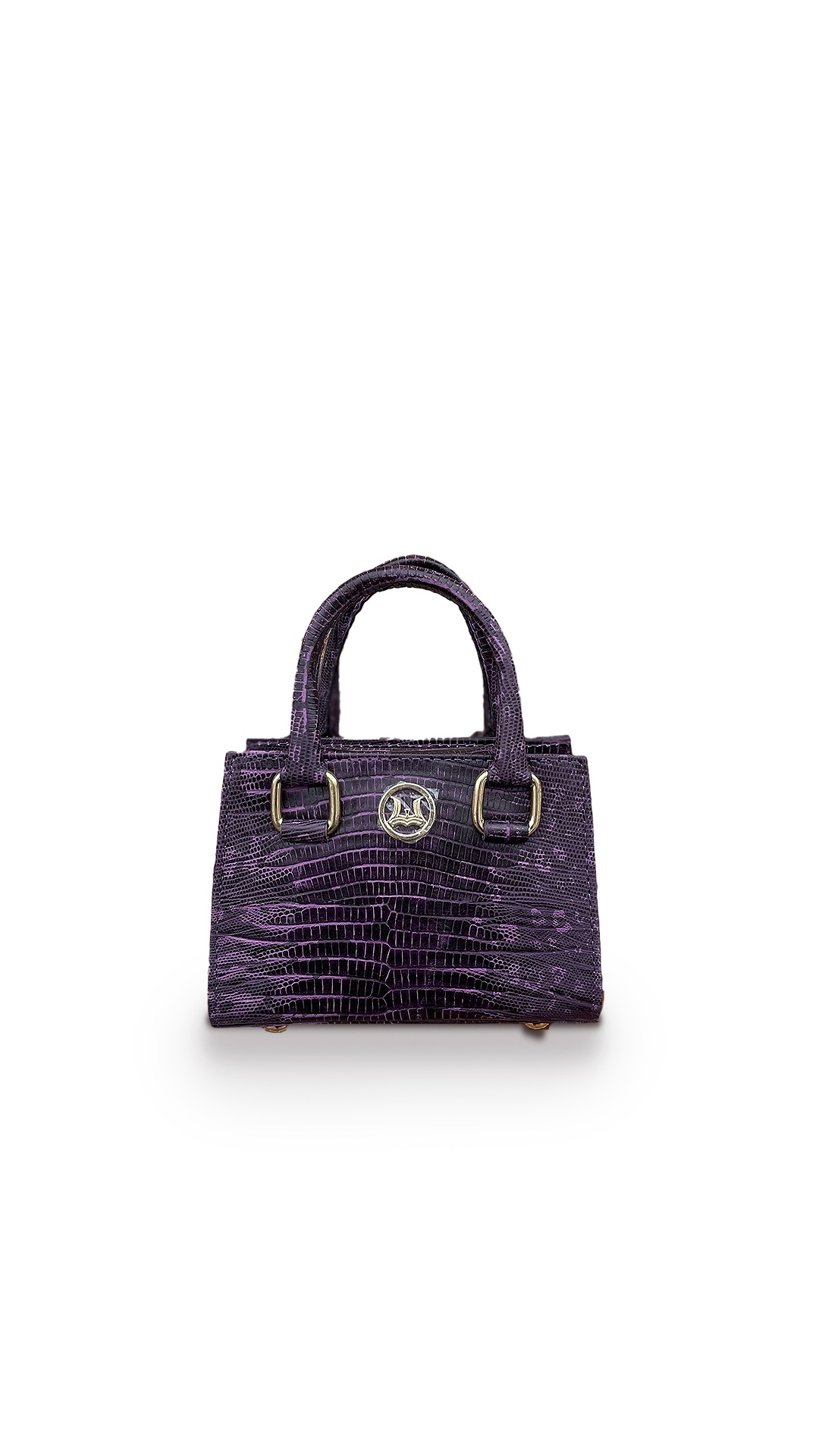 Lagos Micro: Purple and Black Monitor Lizard Print