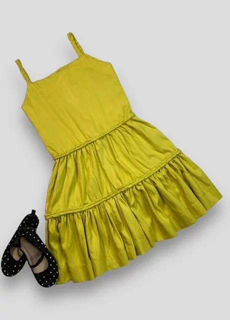 YELLOW BRAIDED DRESS