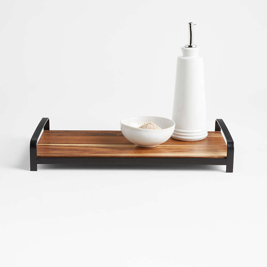 WOODEN & METAL TRAY (Rhesa)