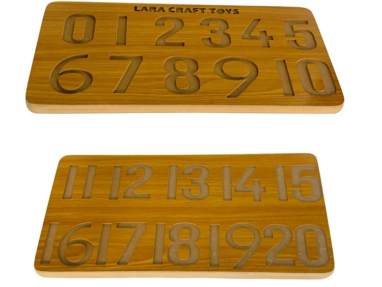 0-20 Double Sided Numbers Tracing Board & 2 Wooden Pegs