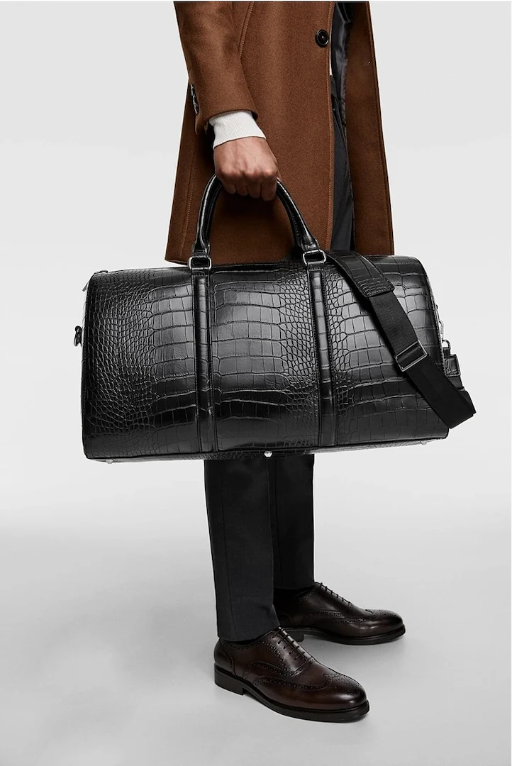 The CrocCrest Leather Duffle Bag