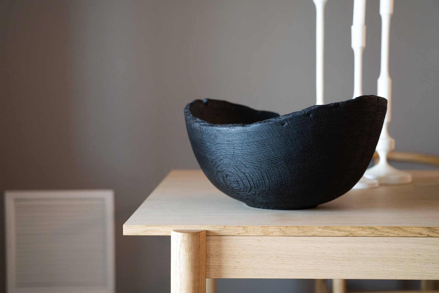 BLACK WOODEN FRUIT BOWL(Rachel)
