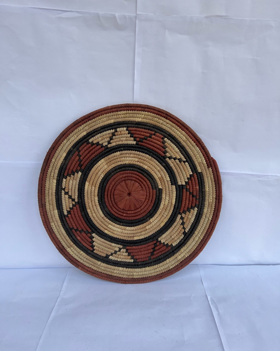 Arewa Style Raffia Placemat Wall Decor Basket