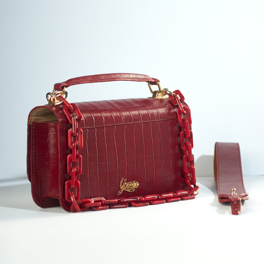 Yossie Mosaic Maroon Red