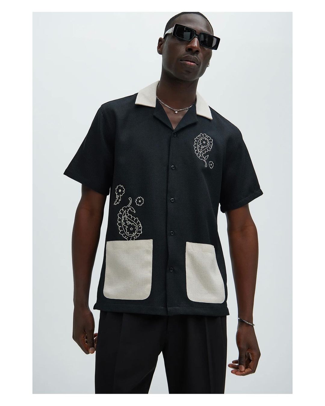 Linen embroidered 2piece